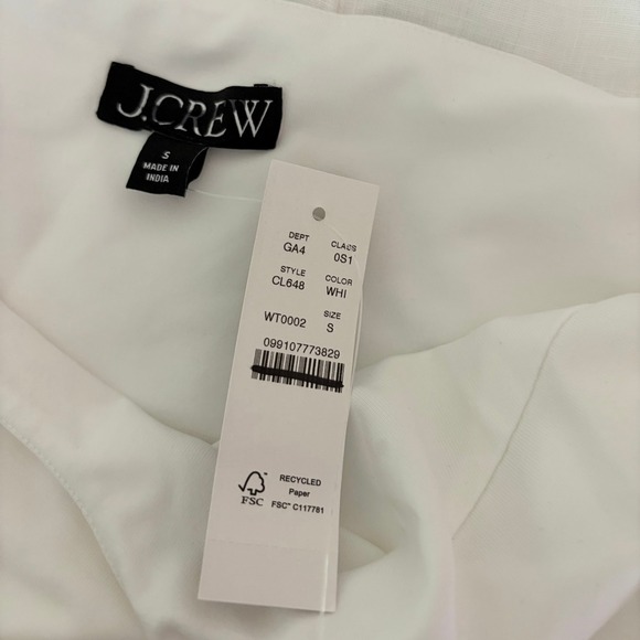 NWT!! J. CREW Halter Mixy Dress Linen Solid White Midi Pockets Preppy Small - Picture 13 of 16
